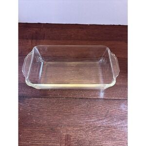 Vintage Fire King Anchor Hocking # 409 Clear Glass 1 qt. Baking Loaf Dish Pan